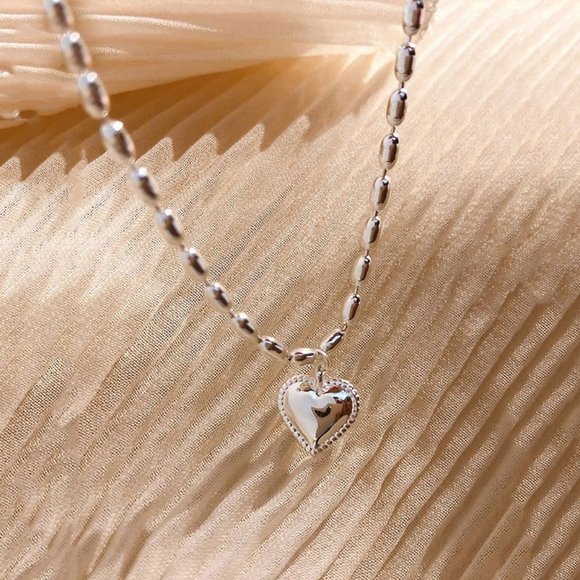 *NEW 925 Sterling Silver Simple Heart Bracelet